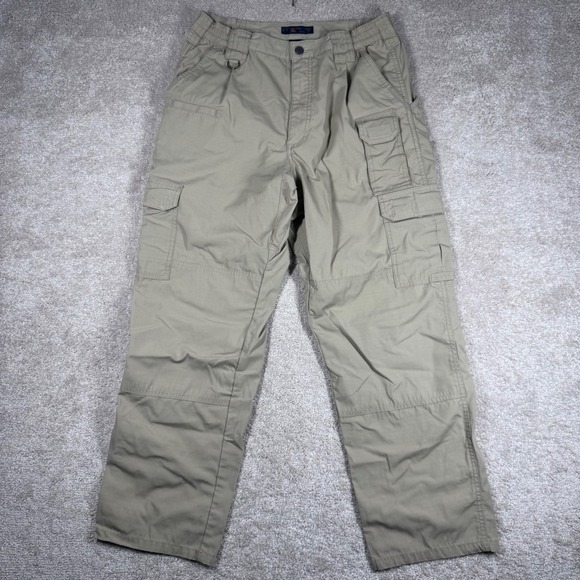 5.11 Tactical Other - 5.11 Tactical Mens Ripstop Cargo Pants Khaki Tan 32x30‎ Multi-Pocket Workwear
